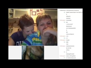 two girls amuse a guy in chat roulette
